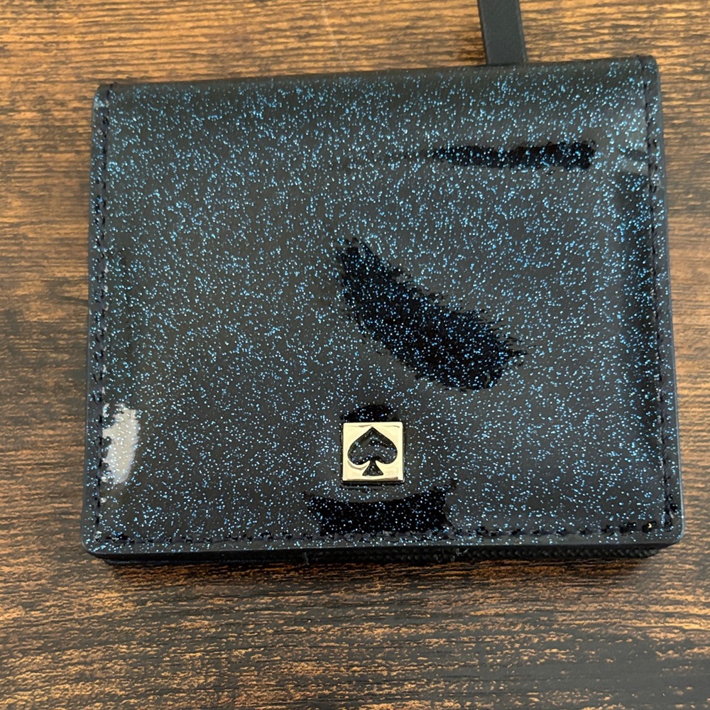 Kate Spade Black and Blue Glitter Wallet